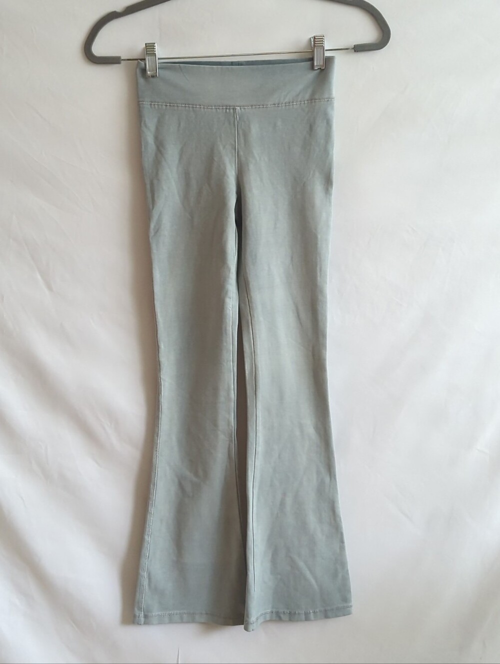 Zara Girls Garment Dye Blue-Gray Flared Leggings Size 11-12